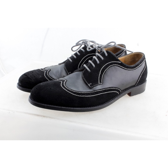 Awl and Sundry Black Suede Leather Saddle 11.5